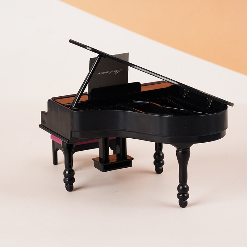 Interior Design Living Room - 1:12 Dollhouse Miniatuur Piano W/Kruk Instrument