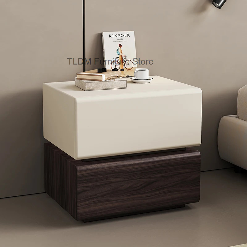 Interior Design Luxury House - Nordic Luxe Houten Wit Modern Nachtkastje