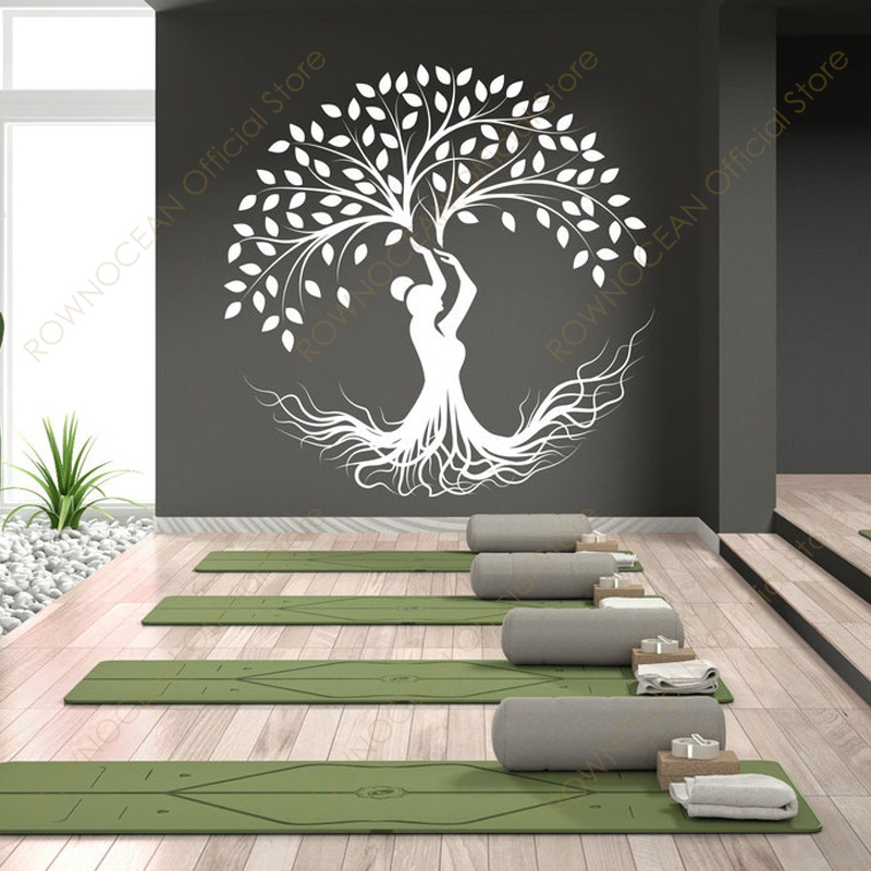 Interior Design Studio - Creatief ontwerp Yoga Boom Muursticker Vinyl