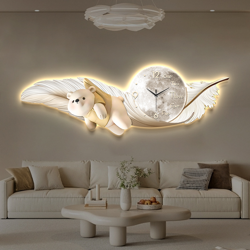 Interior Design Luxury House - Luxe grote wandklok temperatuur datum Europa