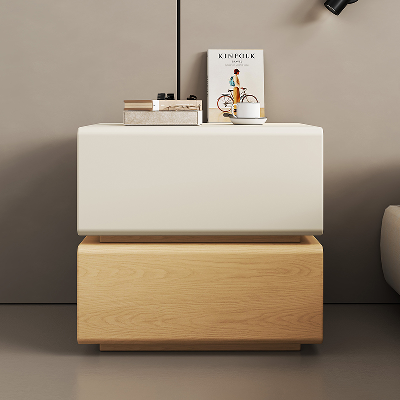 Interior Design Luxury House - Wit nachtkastje Luxe houten interieur Modern