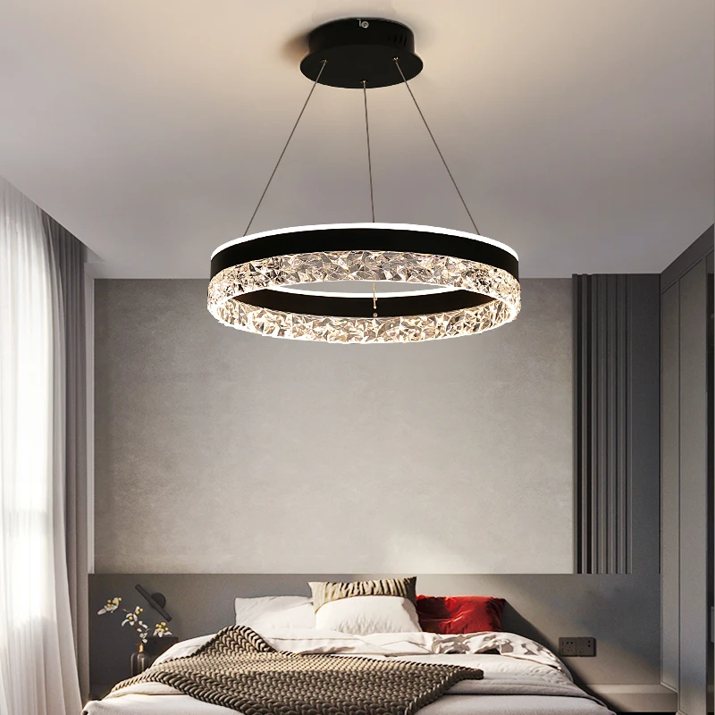 Interior Design Kitchen And Living Room - Moderne luxe kristallen LED-hanglamp voor woonkamers