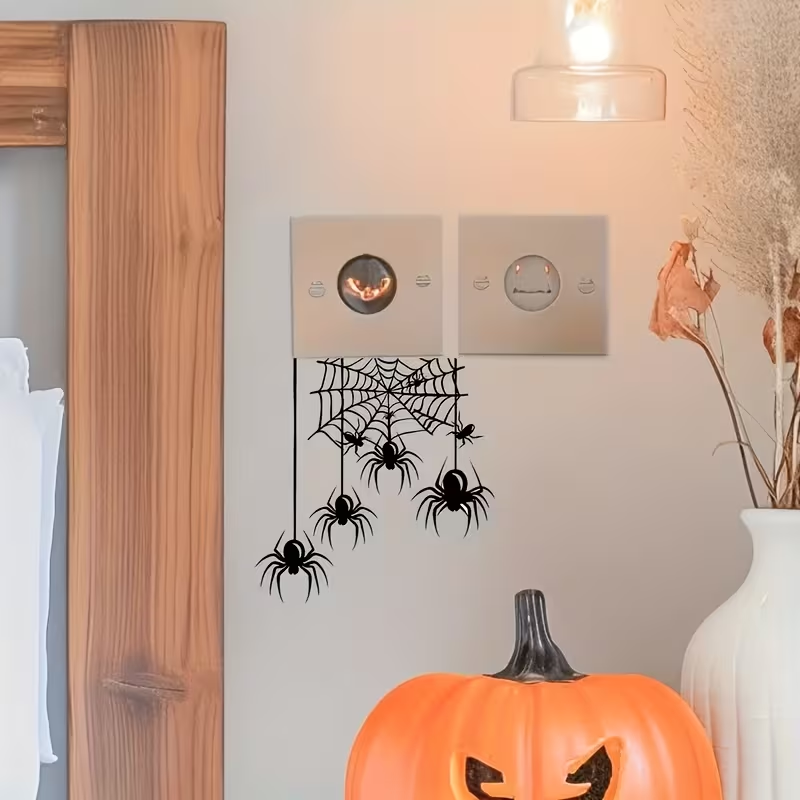 Interior Design Web Free - 1 stuk Halloween Spider Switch Sticker