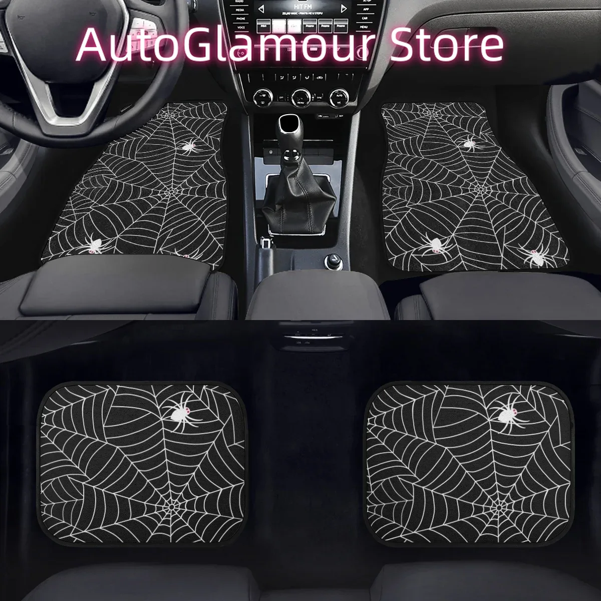 Zwart spinnenweb ontwerp auto  - Interior Design Web Free recensie en prijs