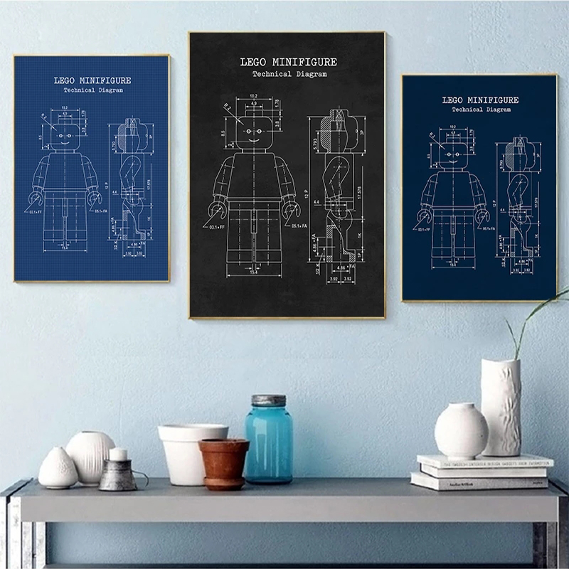 Legos Man Patent Vintage Poste - Interior Design Studio recensie en prijs