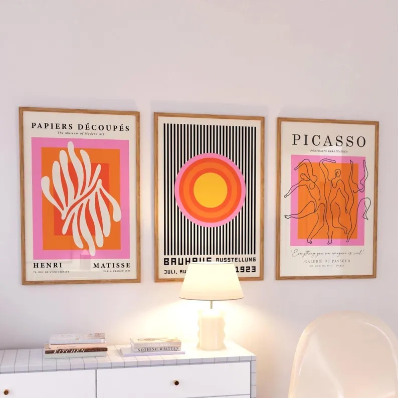 3pcsModern Oranje Bauhaus En P - Interior Design Living Room recensie en prijs